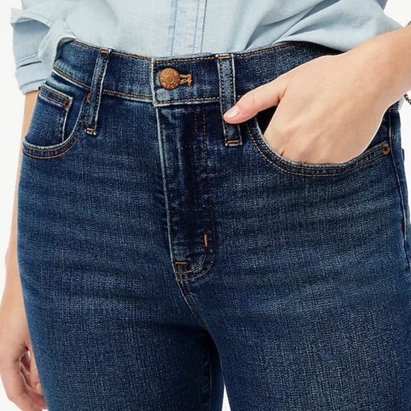 J Crew Jeans 9 High Rise Toothpick Denim Raw Hem Size 31 - Picture 2 of 16